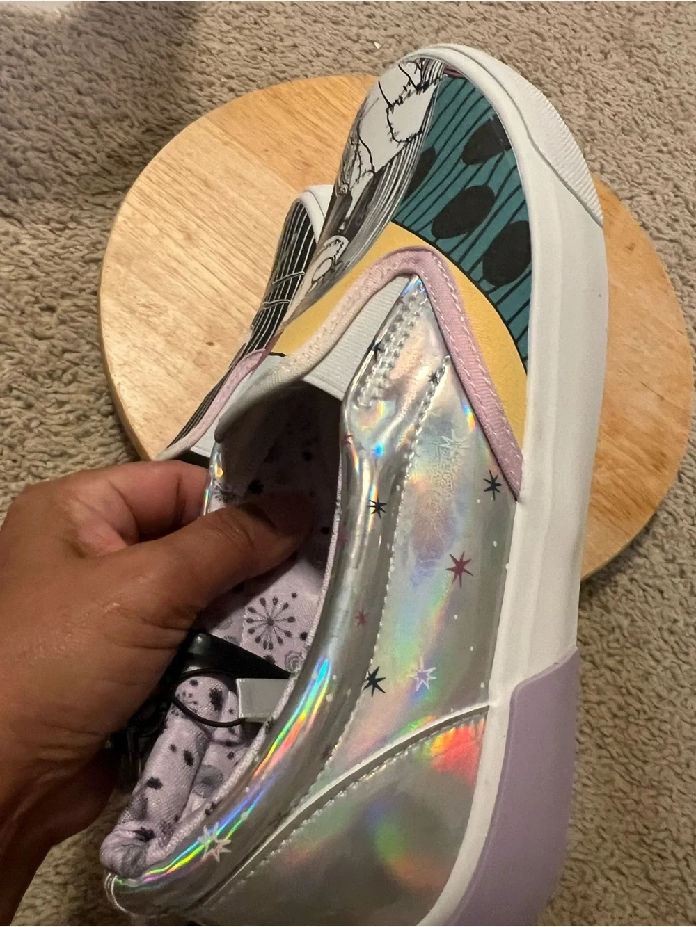 Disney Holographic Pastel Nightmare Before Christmas Slip-On Shoes